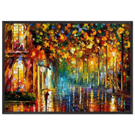 Leonid Afremov N23 - Leonid Afremov 70x100 cm / 28x40 inches Framed Art Print – Black Wooden Frame