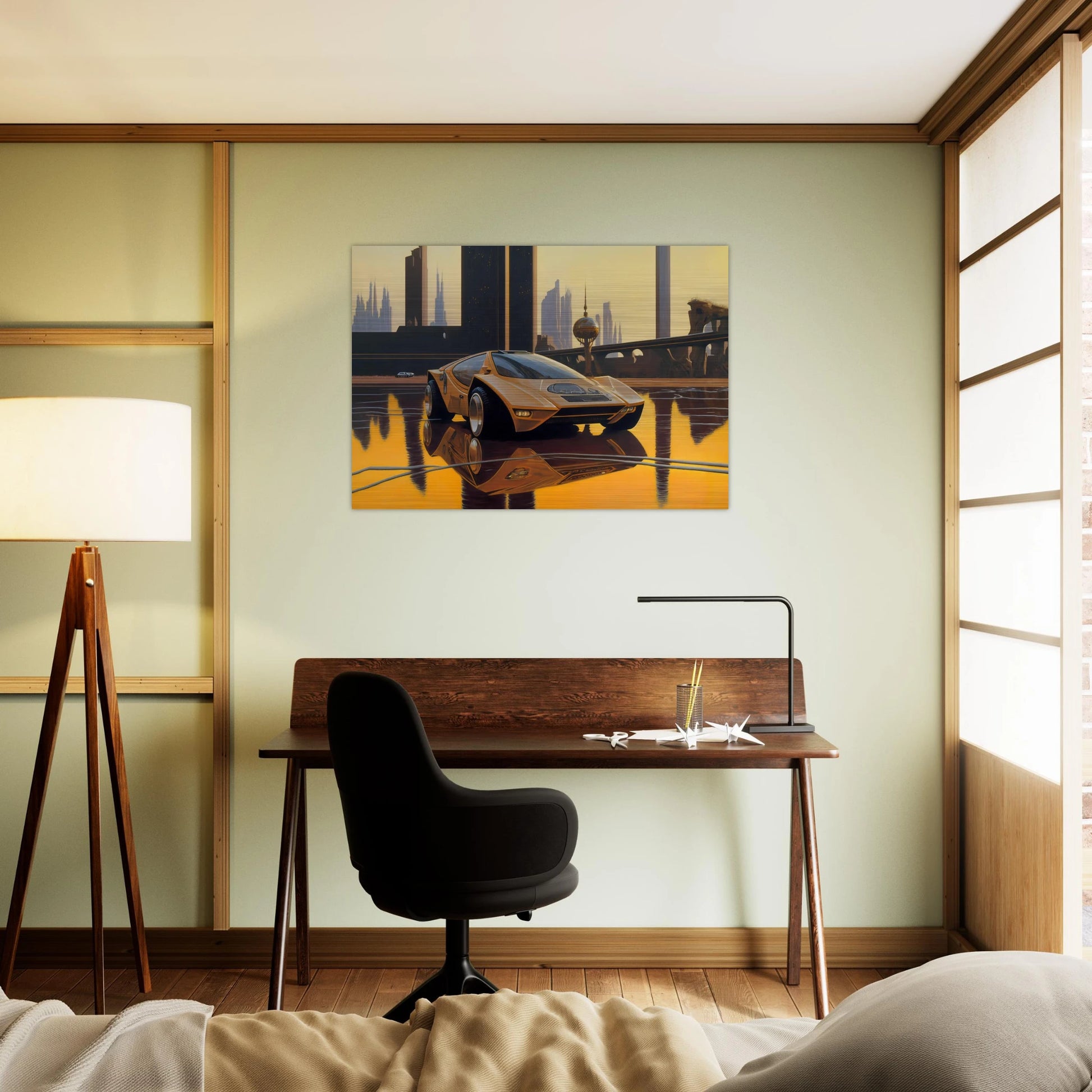 Syd Mead - Syd Mead Brushed Aluminum Print - 70x100 cm / 28x40 inches | Syd Mead Aluminum Print | Syd Mead Prints