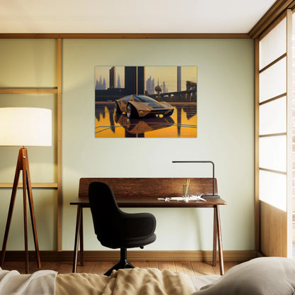 Syd Mead - Syd Mead Brushed Aluminum Print - 70x100 cm / 28x40 inches | Syd Mead Aluminum Print | Syd Mead Prints