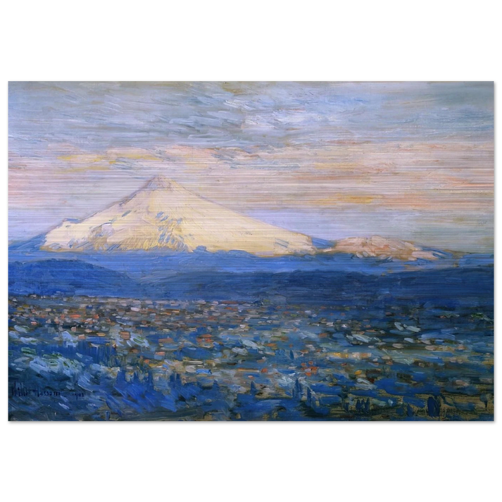 Mount Hood - Childe Hassam Brushed Aluminum Print - 70x100 cm / 28x40 inches | Childe Hassam Aluminum Print | Childe Hassam Prints