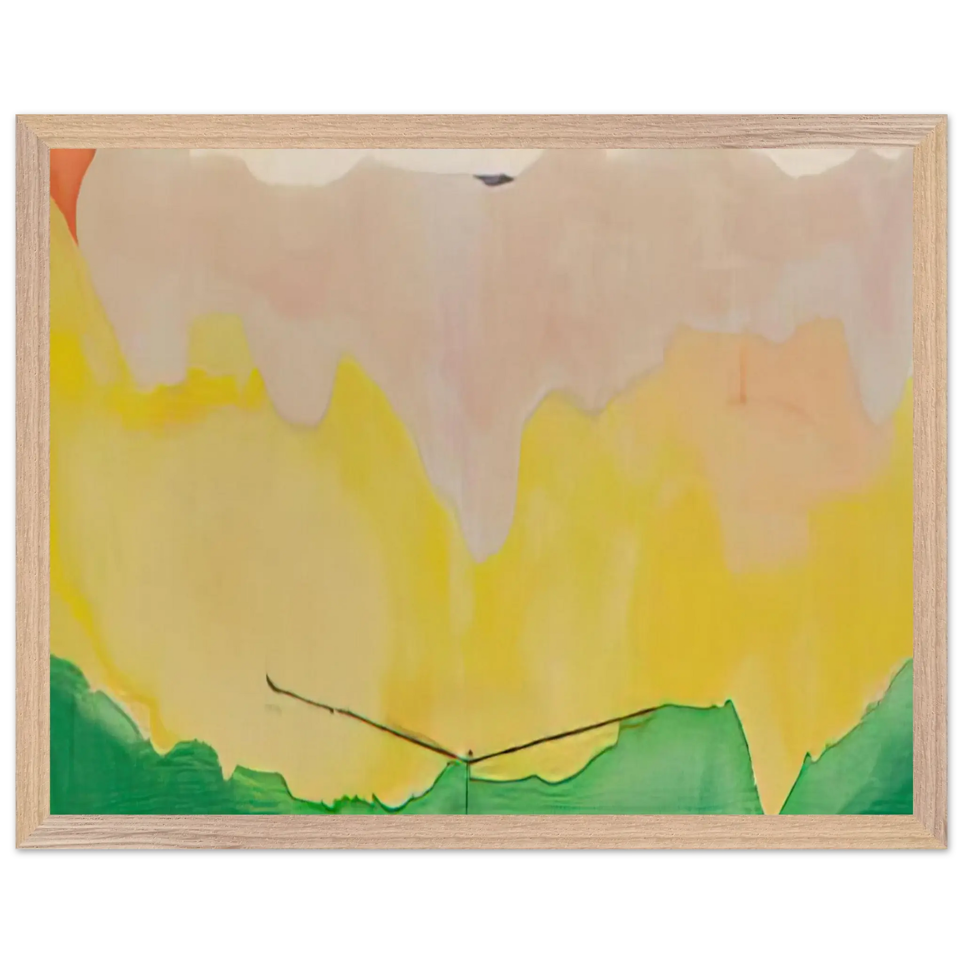 Helen Frankenthaler - Boulevard - 1973 Wall art - 70x100 cm / 28x40 Inches - Premium Wooden Framed Poster With Fine Art Paper - Wood frame