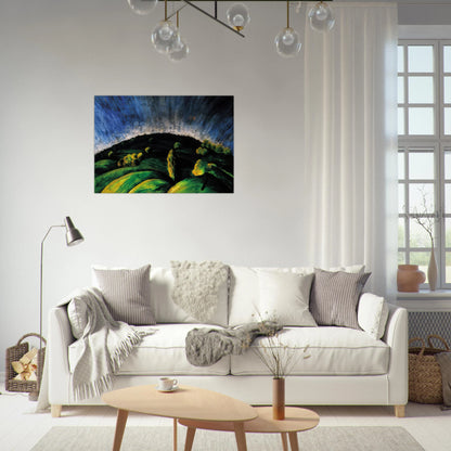 Mountains of Buda - Laszlo Moholy-Nagy Brushed Aluminum Print - 70x100 cm / 28x40 inches | Laszlo Moholy-Nagy Aluminum Print | Laszlo Moholy-Nagy Prints