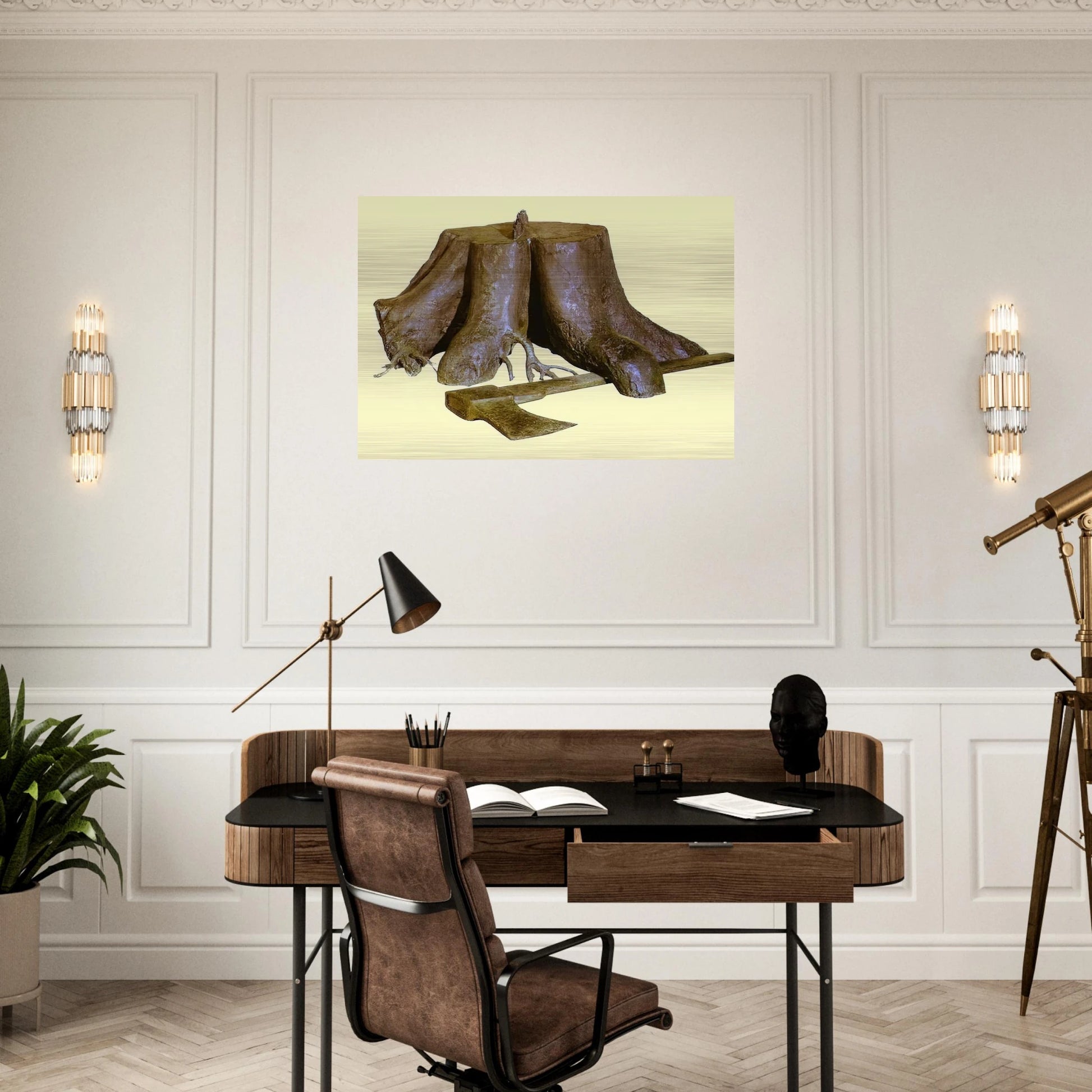 THE LABOURS OF ALEXANDER 1967 - Rene Magritte Brushed Aluminum Print - 70x100 cm / 28x40 inches | Rene Magritte Aluminum Print | Rene Magritte Prints