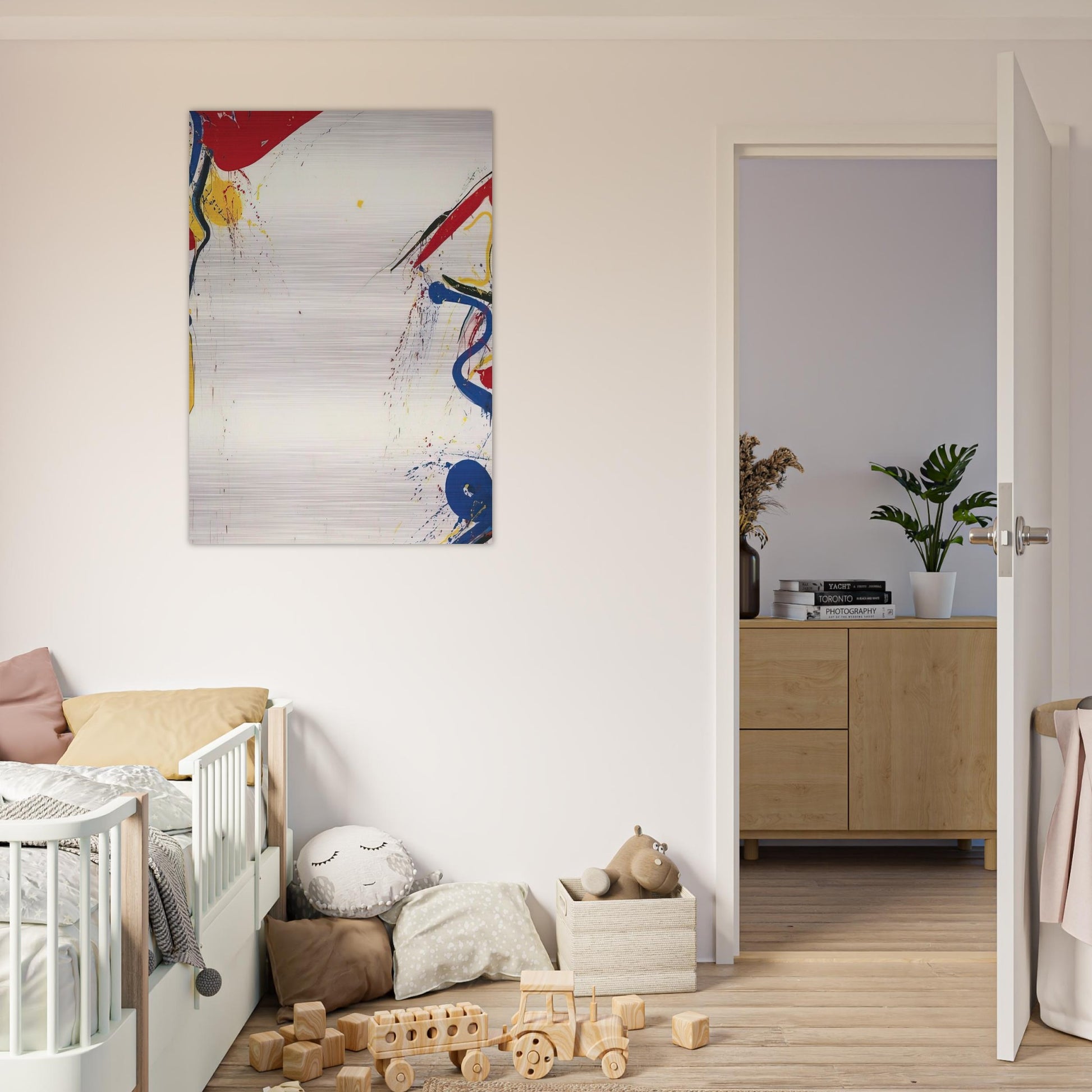 When White - Sam Francis Brushed Aluminum Print - 70x100 cm / 28x40 inches | Sam Francis Aluminum Print | Sam Francis Prints