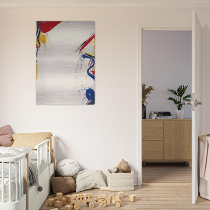 When White - Sam Francis Brushed Aluminum Print - 70x100 cm / 28x40 inches | Sam Francis Aluminum Print | Sam Francis Prints