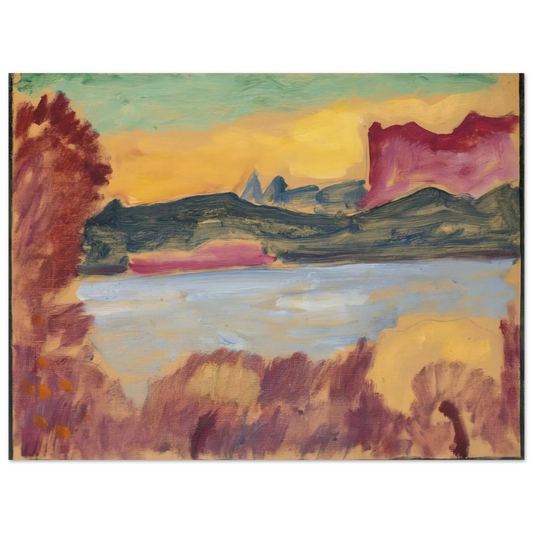 Alexej von Jawlensky - LANDSCHAFT GENFER SEE 1915  75x100 cm / 30x40inches Fine Art Poster