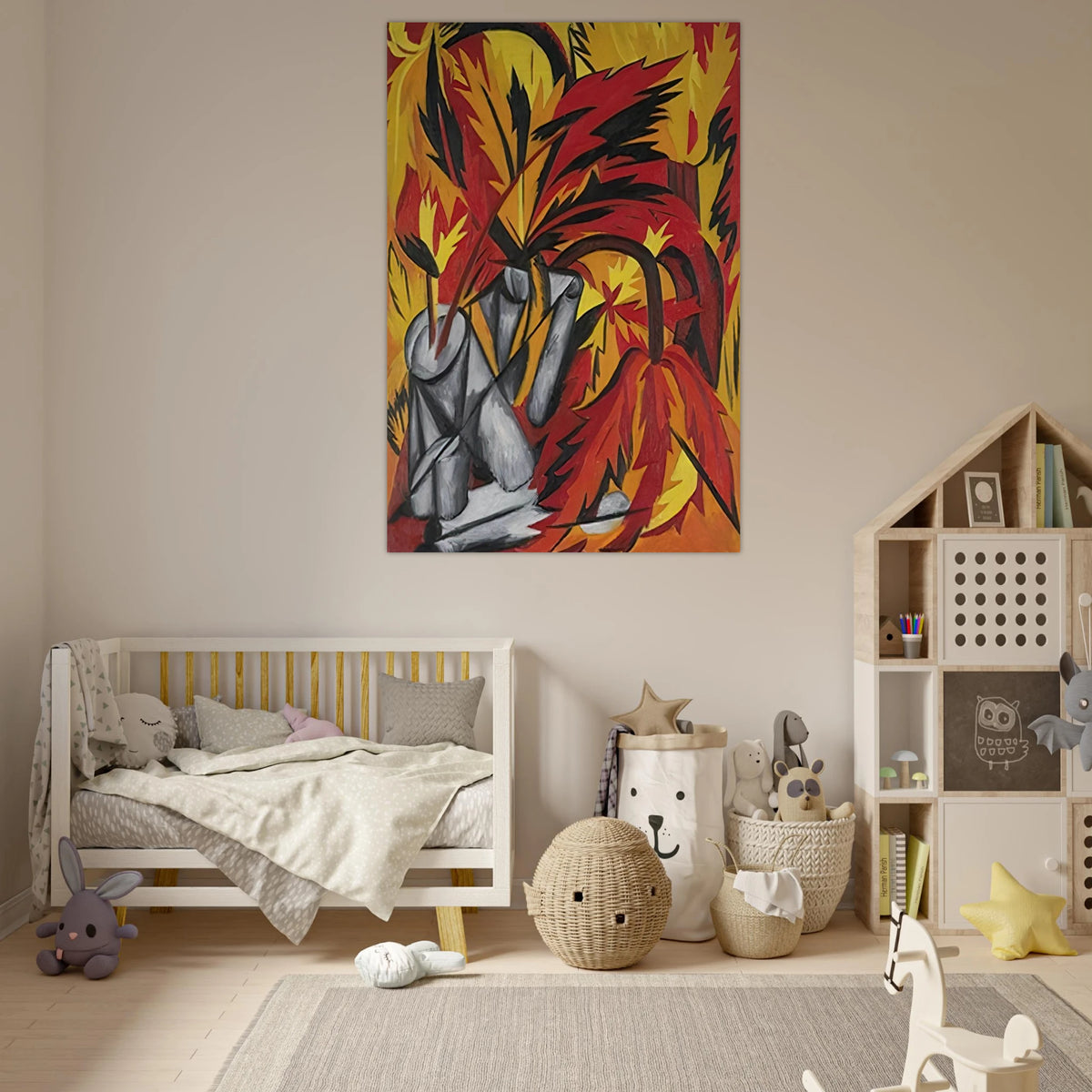 Flowers - 1912 - Natalia Goncharova Art Prints - 100x150 cm / 40x60″ inches | Natalia Goncharova Poster | Natalia Goncharova Prints