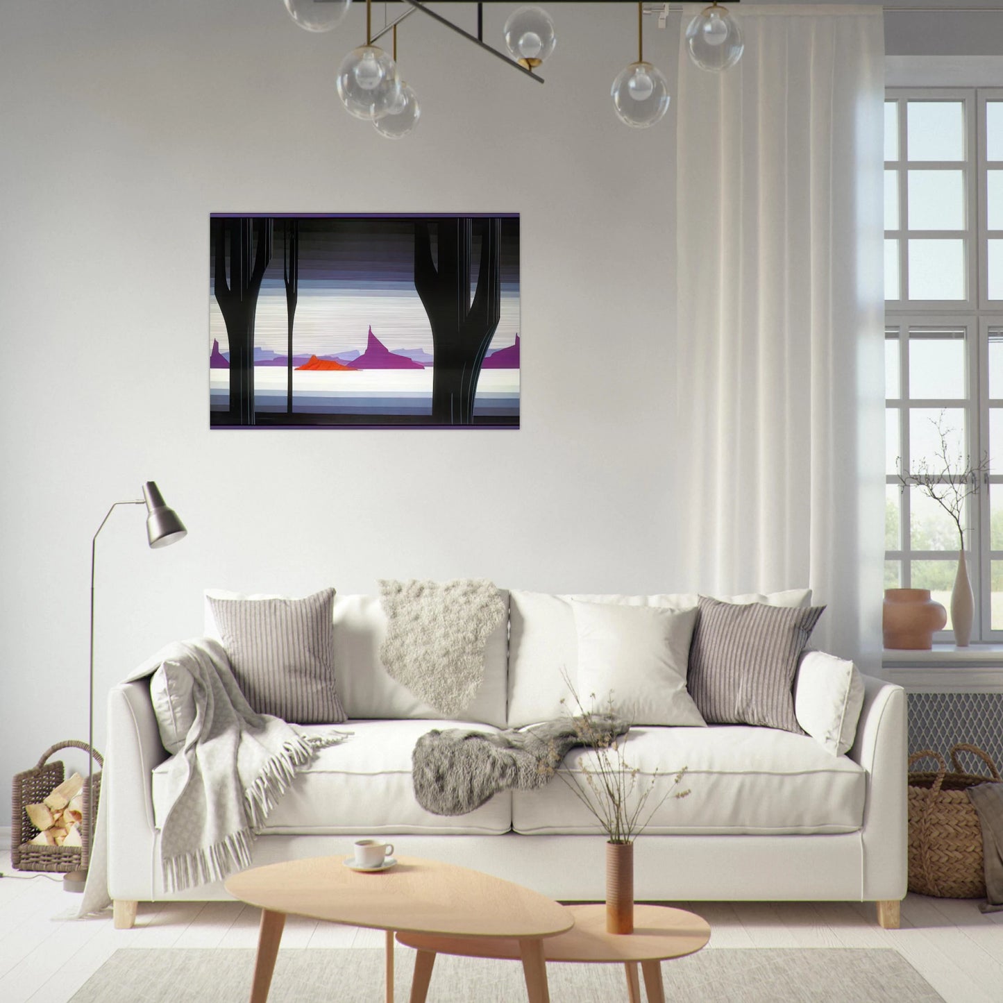 Saguaro - Eyvind Earle Brushed Aluminum Print - 70x100 cm / 28x40 inches | Eyvind Earle Aluminum Print | Eyvind Earle Prints