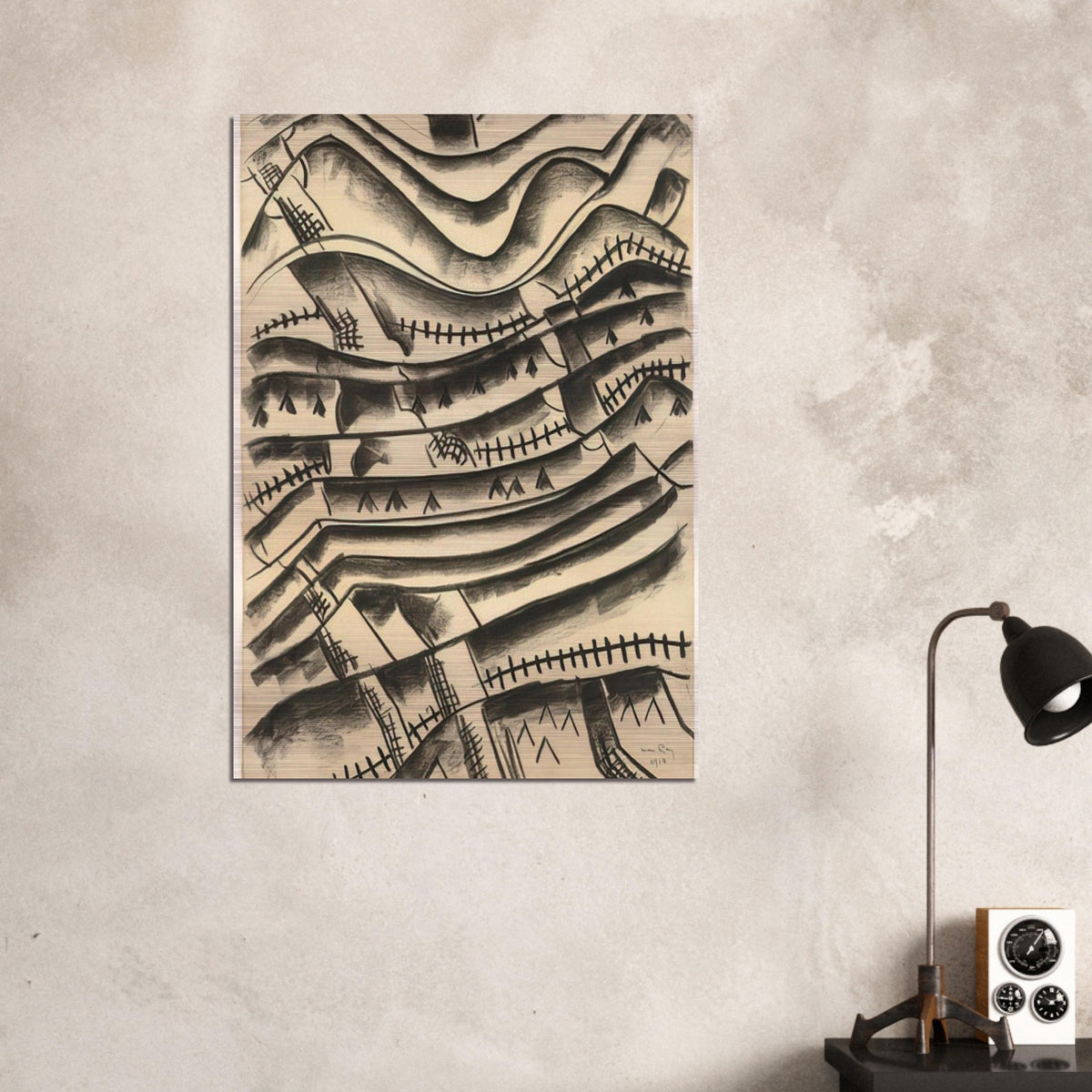 RIDGEFIELD LANDSCAPE - Man Ray Brushed Aluminum Print - 70x100 cm / 28x40 inches | Man Ray Aluminum Print | Man Ray Prints