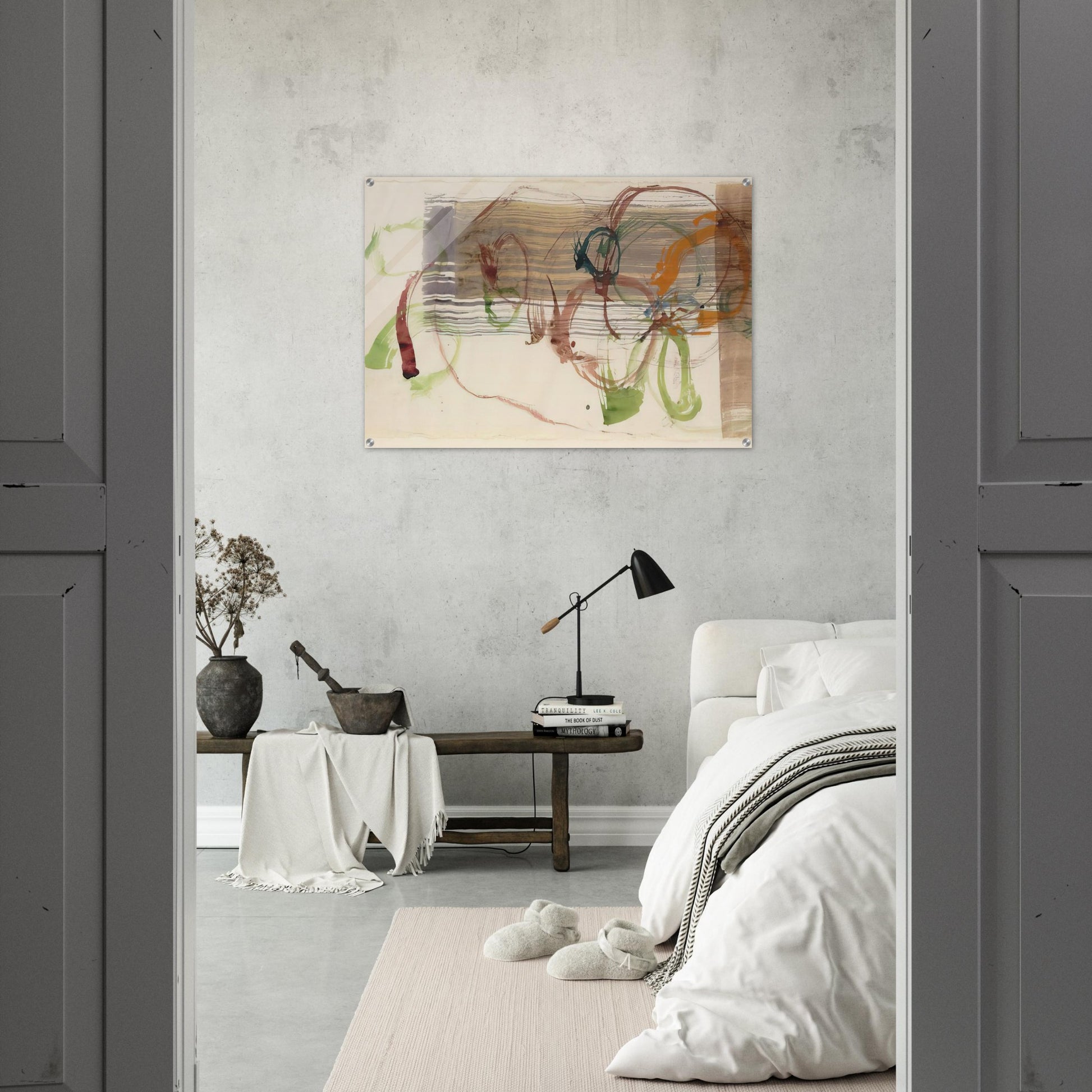 New River Watercolor, Series I, No. 3 - 1988 - John Cage Acrylic Print - 70x100 cm / 28x40″ inches | John Cage Wall Art | John Cage Prints