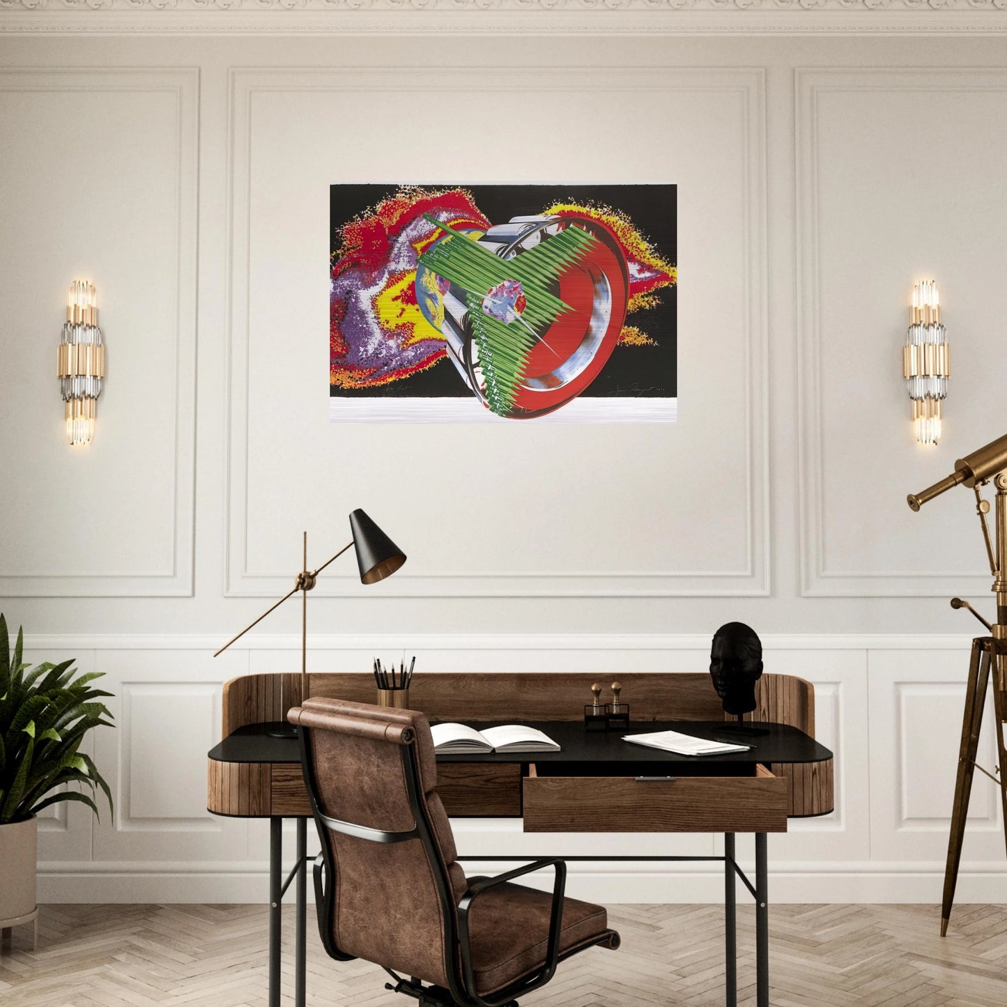 Space Dust - James Rosenquist Brushed Aluminum Print - 70x100 cm / 28x40 inches | James Rosenquist Aluminum Print | James Rosenquist Prints