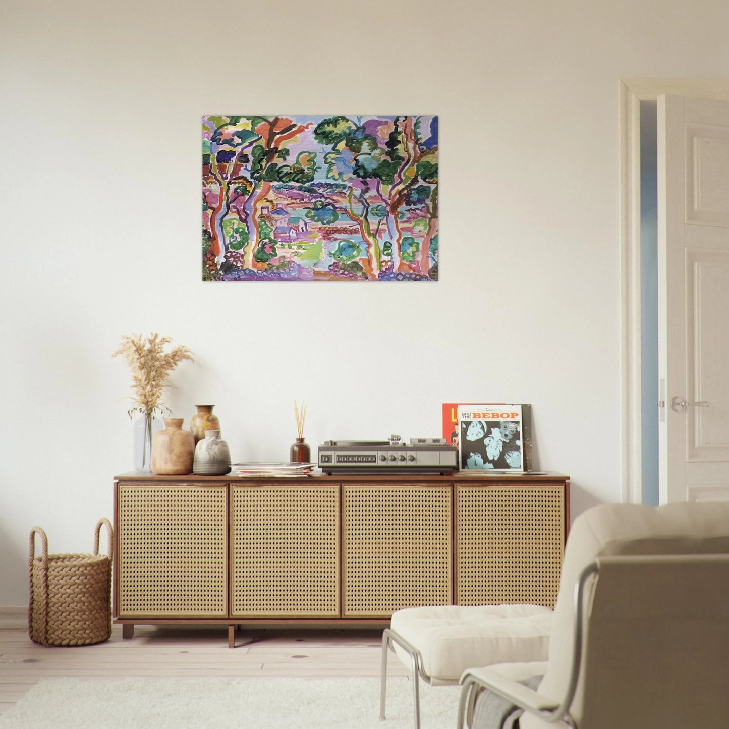 Paysage - Fauvism - Charles Lapicque Brushed Aluminum Print - 70x100 cm / 28x40 inches | Charles Lapicque Aluminum Print | Charles Lapicque Prints
