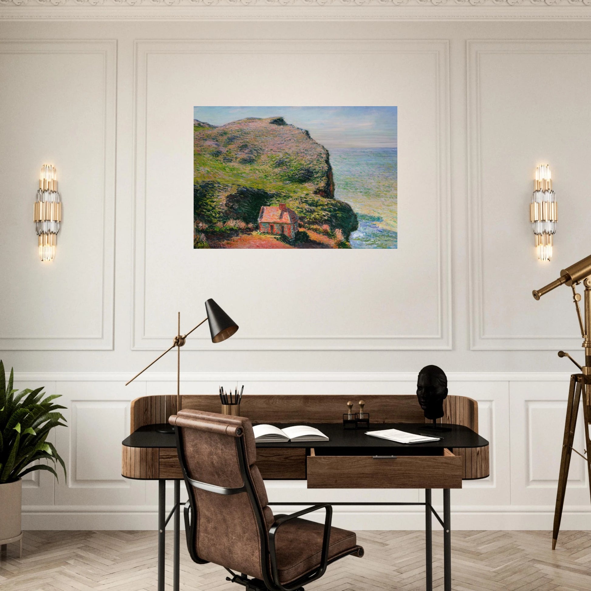 The Custom`s House - claude monet Brushed Aluminum Print - 70x100 cm / 28x40 inches | claude monet Aluminum Print | claude monet Prints