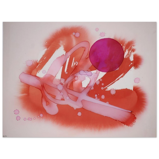 Luis Feito - UNTITLED PURPLE AND RED  75x100 cm / 30x40inches Fine Art Poster
