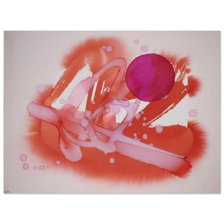 Luis Feito - UNTITLED PURPLE AND RED  75x100 cm / 30x40inches Fine Art Poster