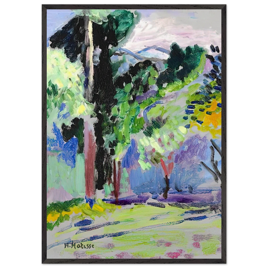 PAYSAGE A COLLIOURE 1905 - Henri Matisse 70x100 cm / 28x40 inches Framed Art Print – Black Wooden Frame