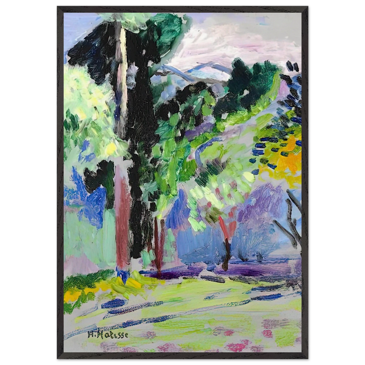 PAYSAGE A COLLIOURE 1905 - Henri Matisse 70x100 cm / 28x40 inches Framed Art Print – Black Wooden Frame