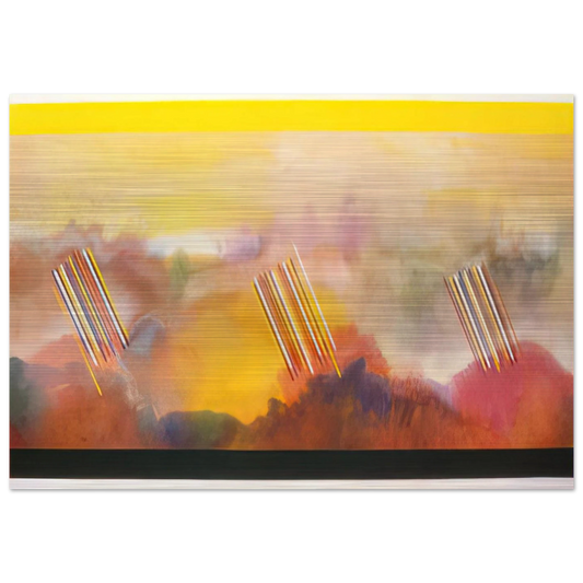 Younger than the Sun - 1990 - Ronnie Landfield Brushed Aluminum Print - 70x100 cm / 28x40 inches | Ronnie Landfield Aluminum Print | Ronnie Landfield Prints