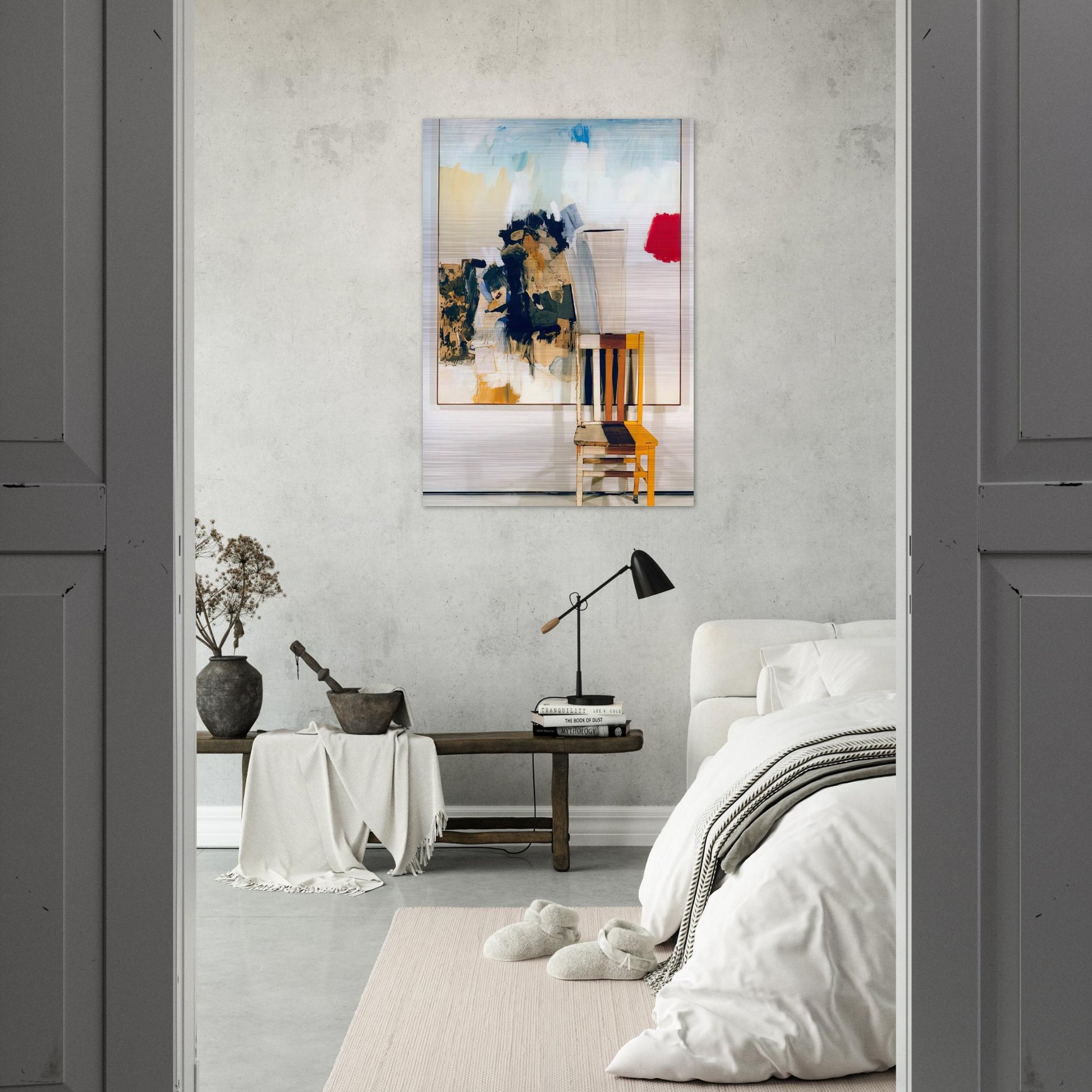 PILGRIM 1960 - Robert Rauschenberg Brushed Aluminum Print - 70x100 cm / 28x40 inches | Robert Rauschenberg Aluminum Print | Robert Rauschenberg Prints