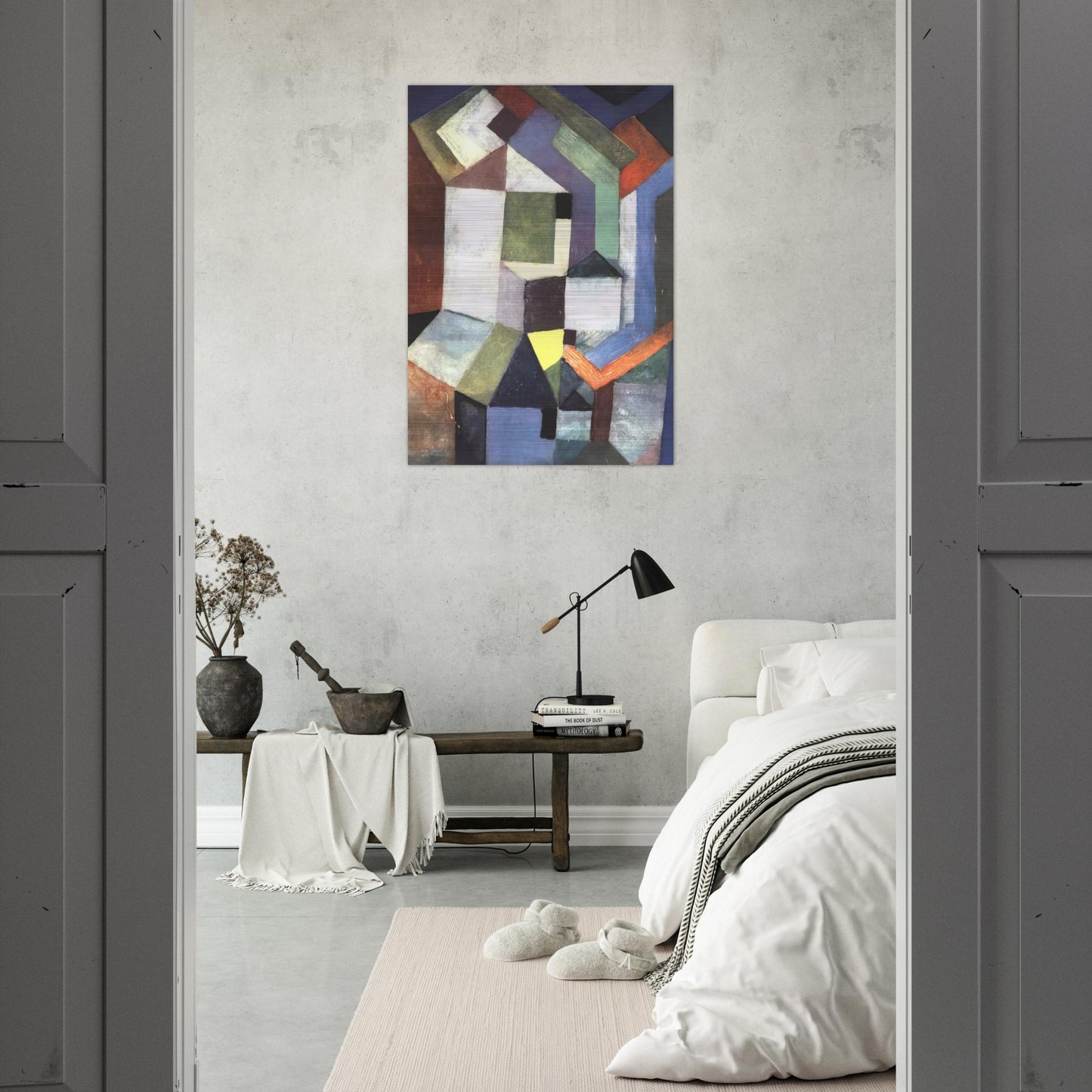 PIOUS NORTHERN LANDSCAPE 1917 - Paul Klee Brushed Aluminum Print - 70x100 cm / 28x40 inches | Paul Klee Aluminum Print | Paul Klee Prints