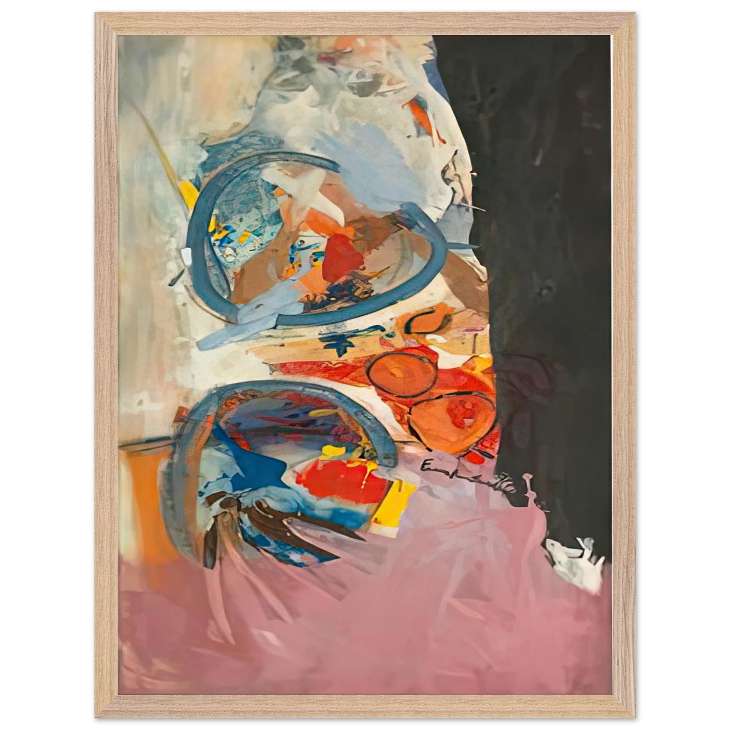 Helen Frankenthaler - Take Off, 1956- Wall Art - 60x80 cm / 24x32 inches - Premium Wooden Framed Poster With Fine Art Paper-canvas - White frame