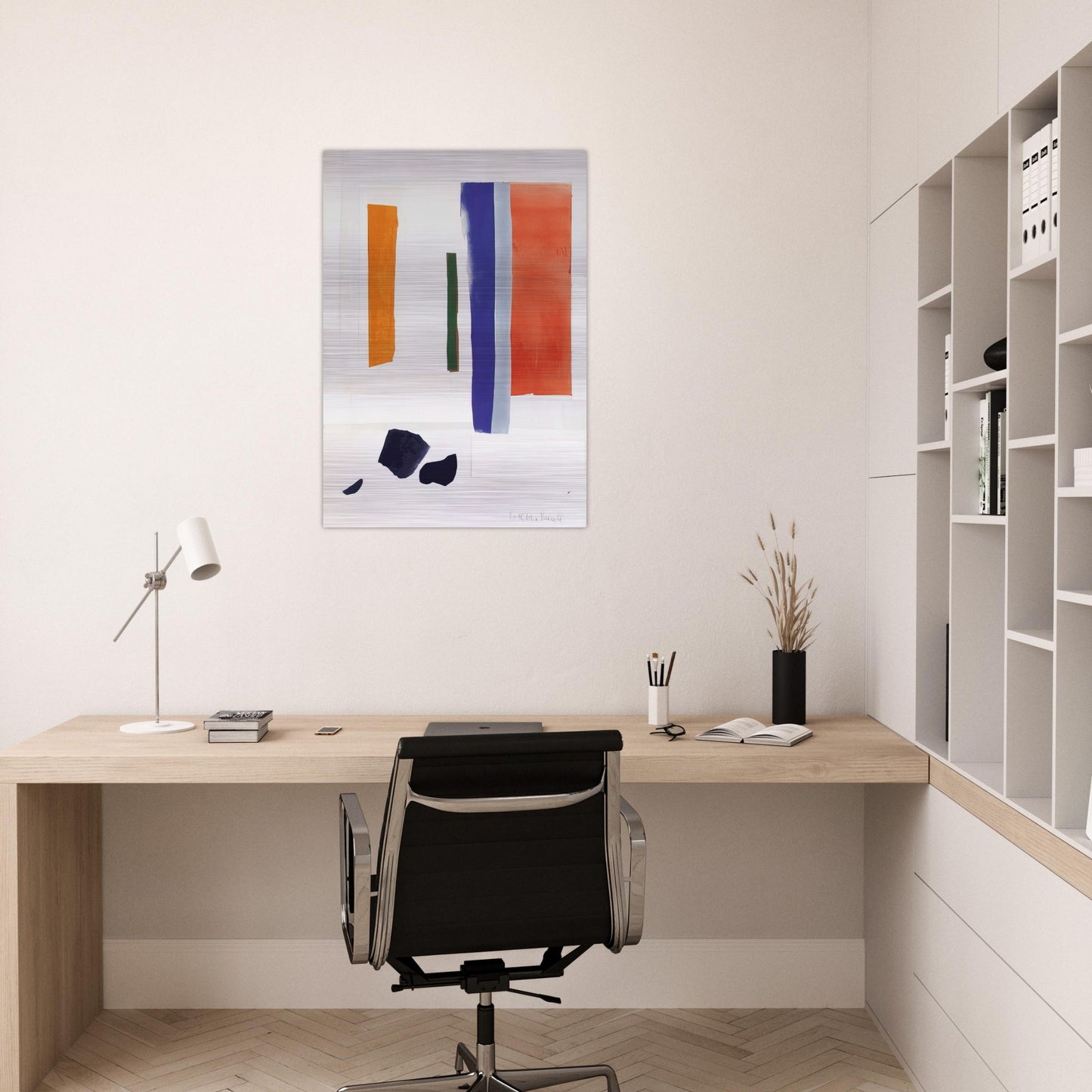 UNTITLED 1978 - Esteban Vicente Brushed Aluminum Print - 70x100 cm / 28x40 inches | Esteban Vicente Aluminum Print | Esteban Vicente Prints