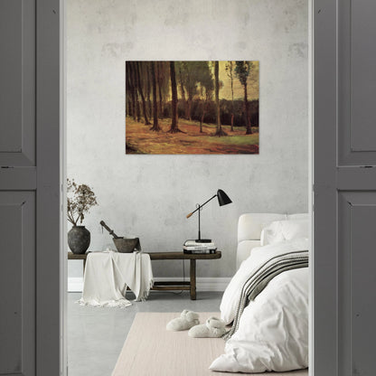 Edge of a Wood - Vincent van Gogh Brushed Aluminum Print - 70x100 cm / 28x40 inches | Vincent van Gogh Aluminum Print | Vincent van Gogh Prints