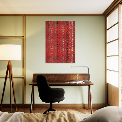 RED SUNSET OLD POND CONCERTO 1972 - Alma Woodsey Thomas Brushed Aluminum Print - 70x100 cm / 28x40 inches | Alma Woodsey Thomas Aluminum Print | Alma Woodsey Thomas Prints