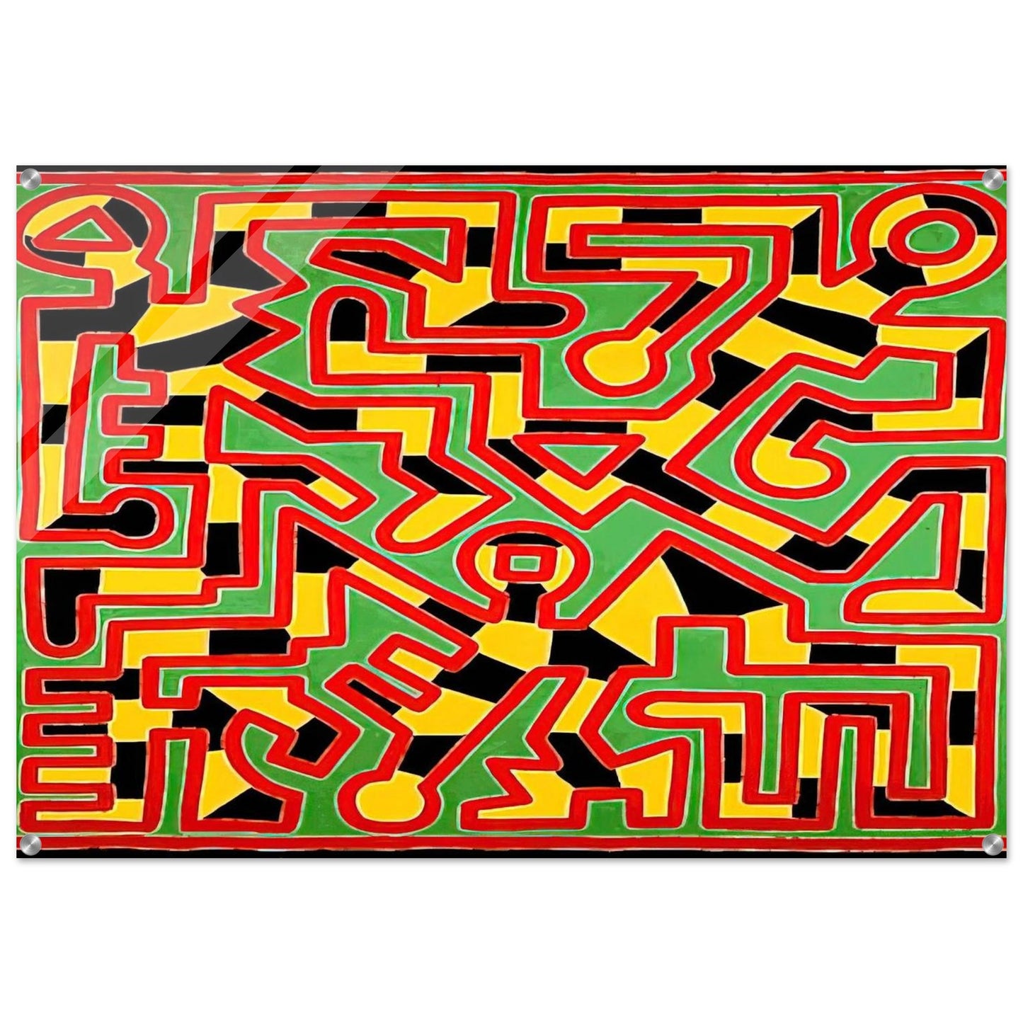 UNTITLED 1988 - Keith Haring Acrylic Print - 70x100 cm / 28x40″ inches | Keith Haring Wall Art | Keith Haring Prints
