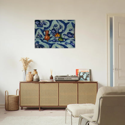 STILL LIFE WITH BLUE TABLECLOTH 1906 - Henri Matisse Brushed Aluminum Print - 70x100 cm / 28x40 inches | Henri Matisse Aluminum Print | Henri Matisse Prints