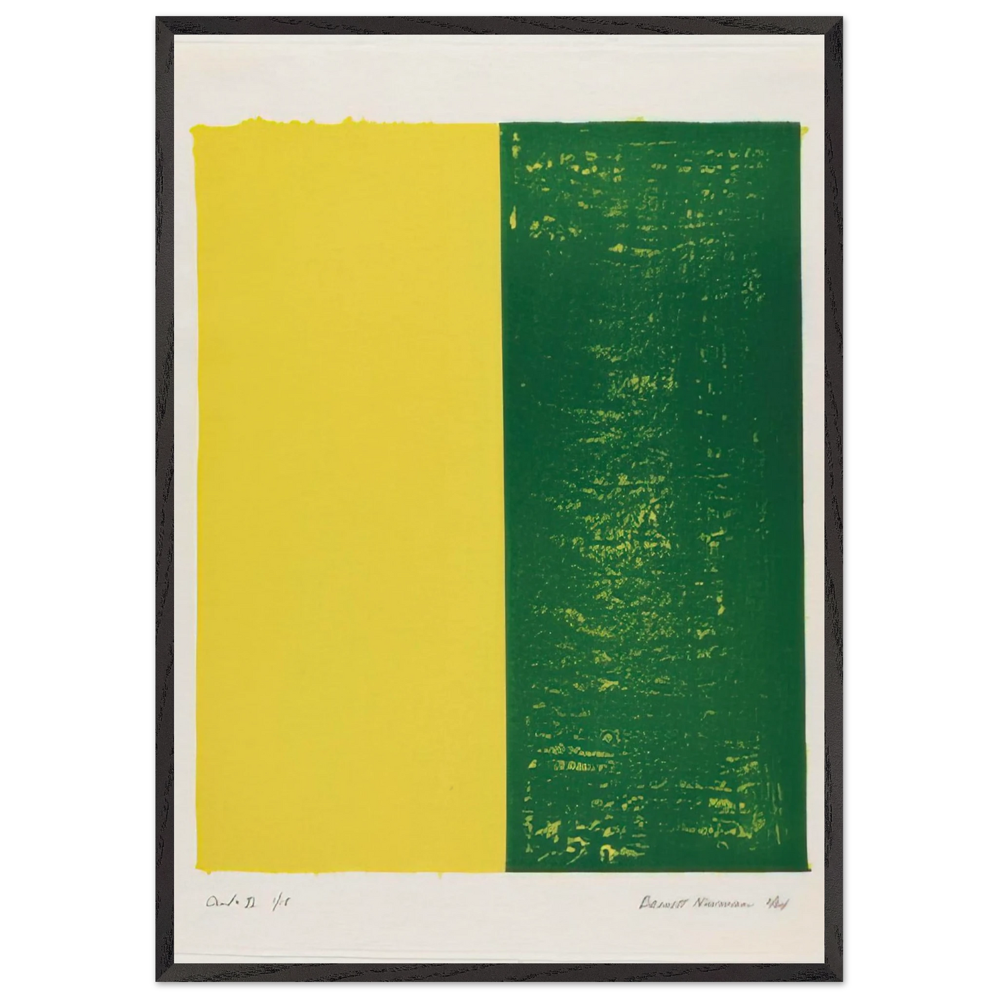 Canto XI - Barnett Newman 70x100 cm / 28x40 inches Framed Art Print – Black Wooden Frame