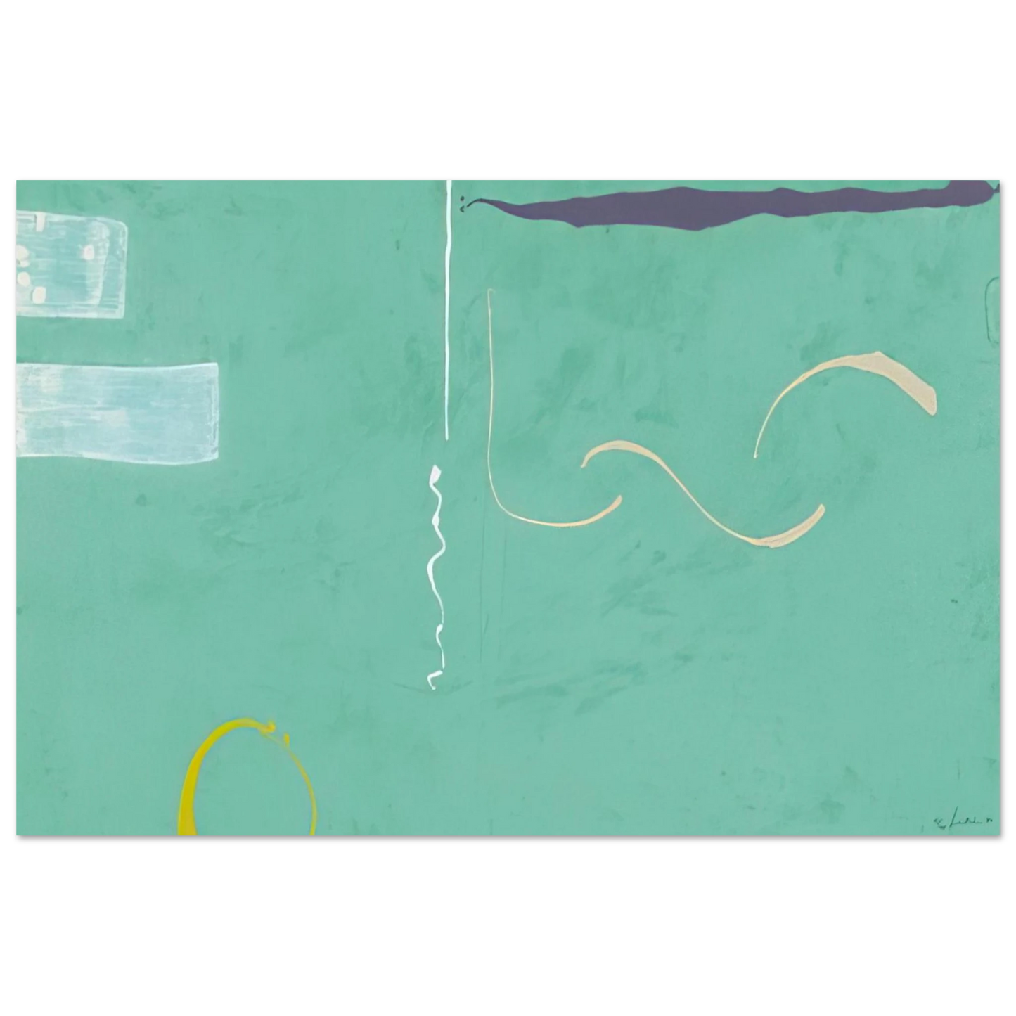 Helen Frankenthaler - Tahiti - 1989 Wall art - A3 (29.7 x 42  cm) - Premium Wooden Framed Poster With Fine Art Paper-canvas - Wood frame