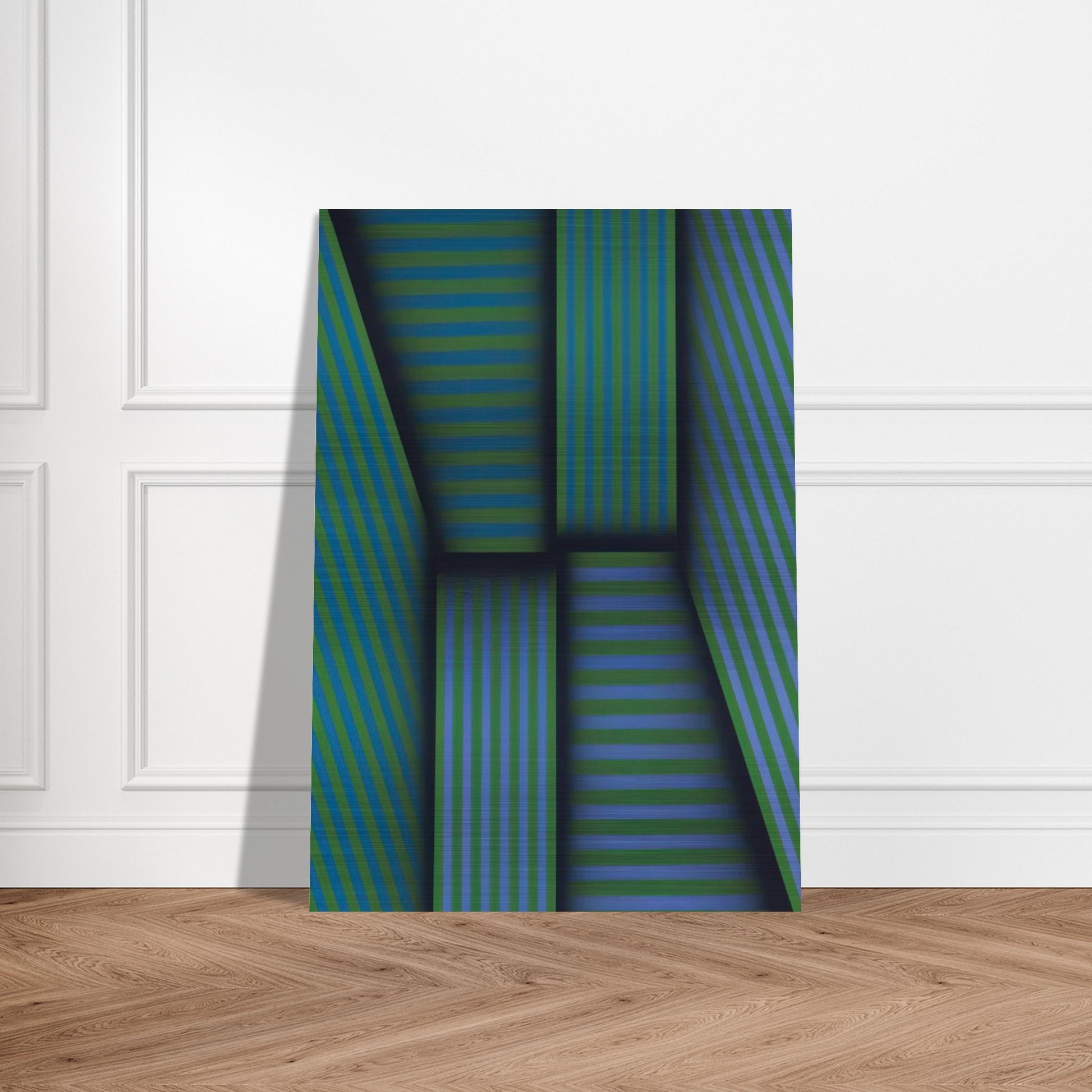 Scarlatti's Garden - Op Art - Omar Rayo Brushed Aluminum Print - 70x100 cm / 28x40 inches | Omar Rayo Aluminum Print | Omar Rayo Prints