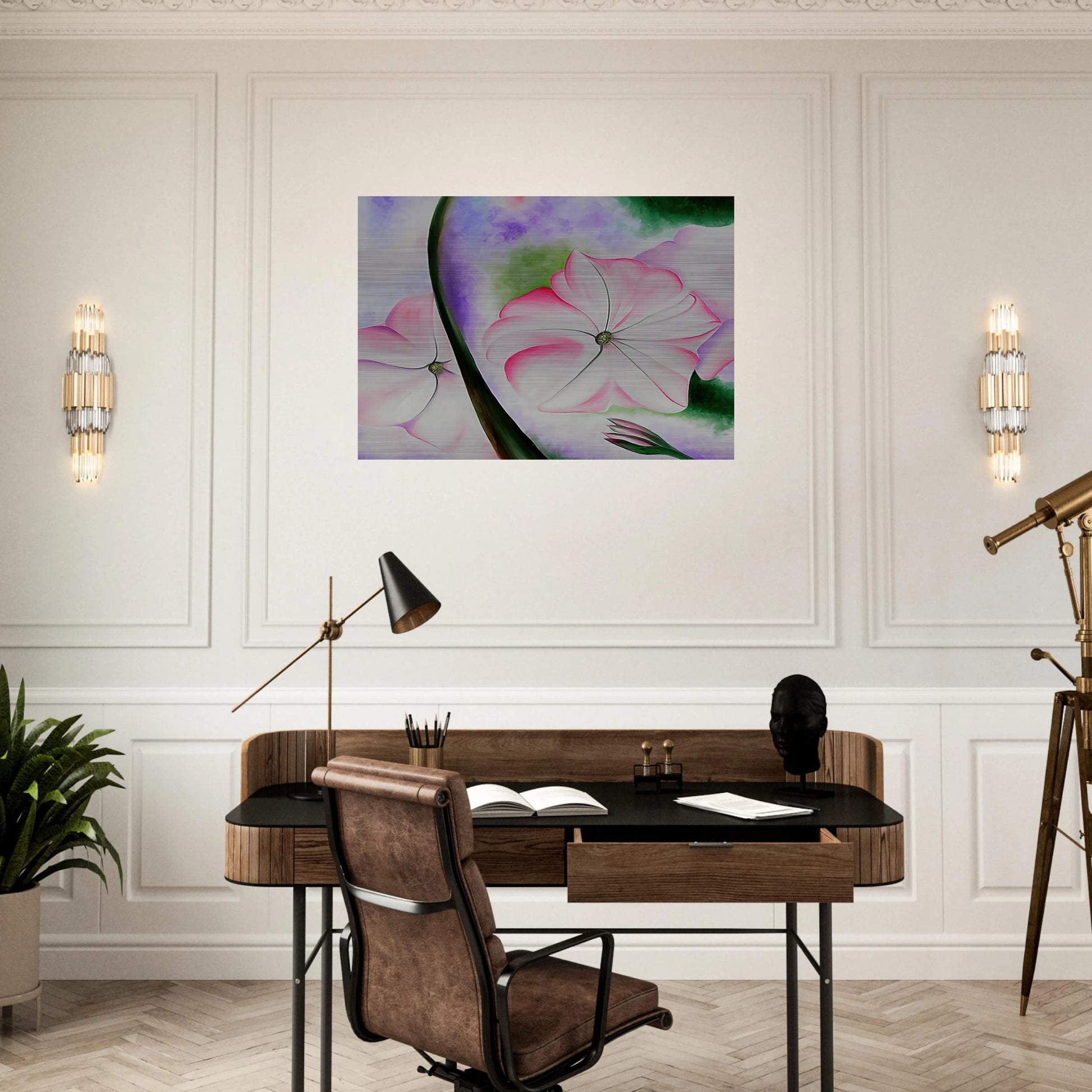 Petunia No. 2 - Georgia O'Keeffe Brushed Aluminum Print - 70x100 cm / 28x40 inches | Georgia O'Keeffe Aluminum Print | Georgia O'Keeffe Prints
