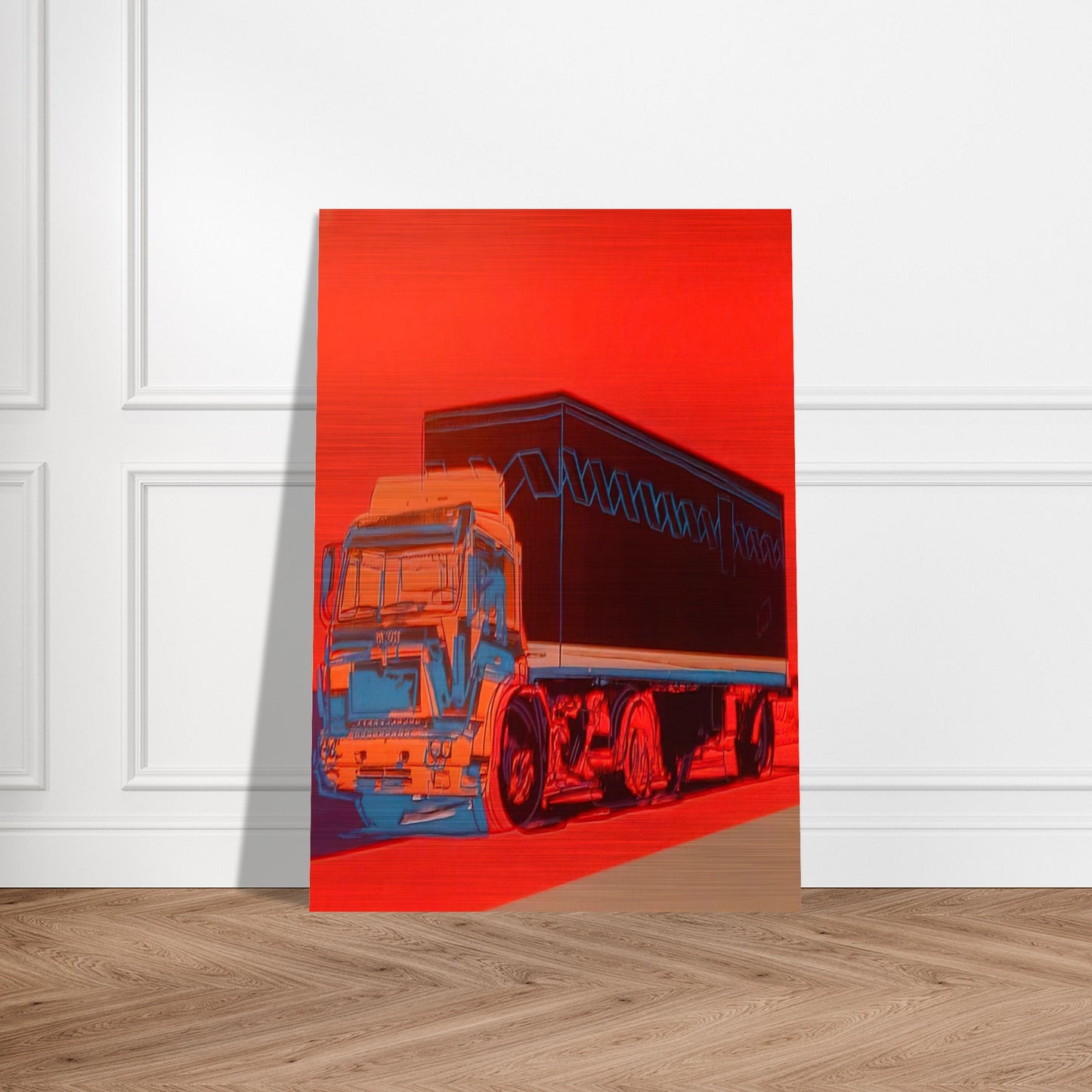 Truck Announcement - Andy Warhol Brushed Aluminum Print - 70x100 cm / 28x40 inches | Andy Warhol Aluminum Print | Andy Warhol Prints