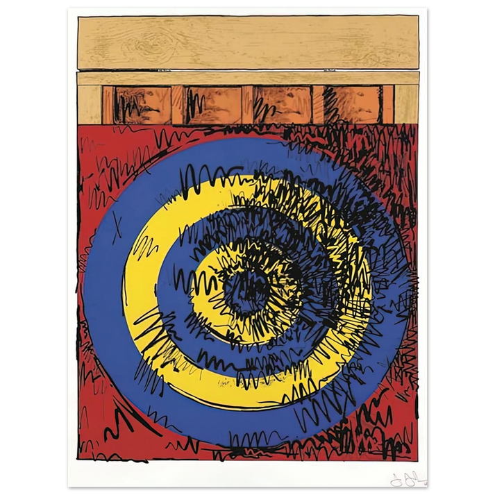 Jasper Johns - TARGET WITH FOUR FACES ULAE 55 1968  75x100 cm / 30x40inches Fine Art Poster