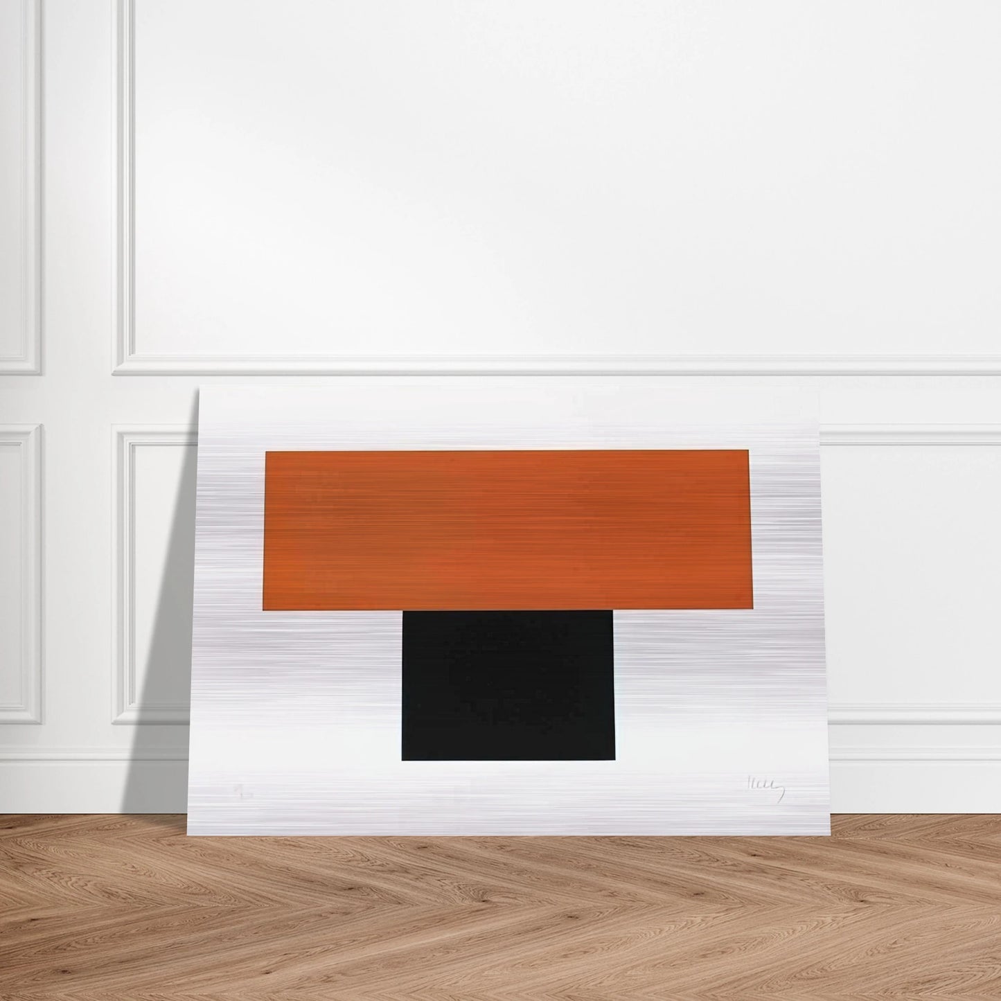 Red-Orange over Black - Ellsworth Kelly Brushed Aluminum Print - 70x100 cm / 28x40 inches | Ellsworth Kelly Aluminum Print | Ellsworth Kelly Prints
