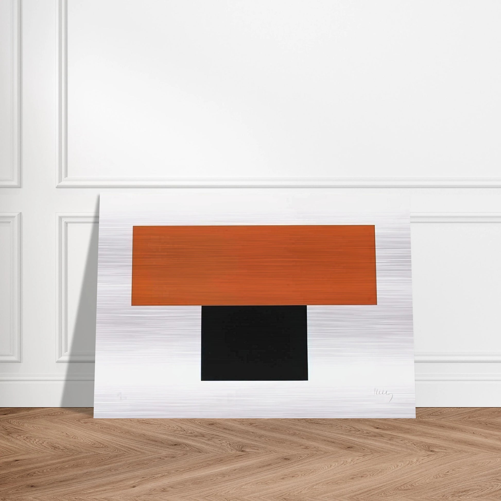 Red-Orange over Black - Ellsworth Kelly Brushed Aluminum Print - 70x100 cm / 28x40 inches | Ellsworth Kelly Aluminum Print | Ellsworth Kelly Prints