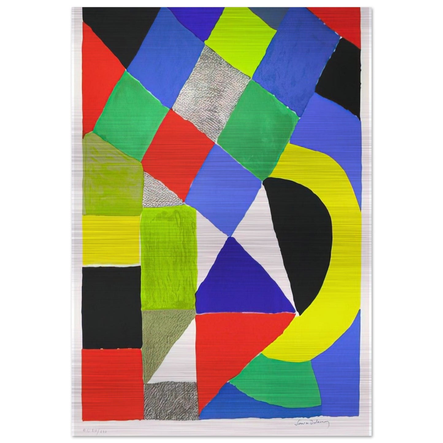 SQUARES - Sonia Delaunay Brushed Aluminum Print - 70x100 cm / 28x40 inches | Sonia Delaunay Aluminum Print | Sonia Delaunay Prints