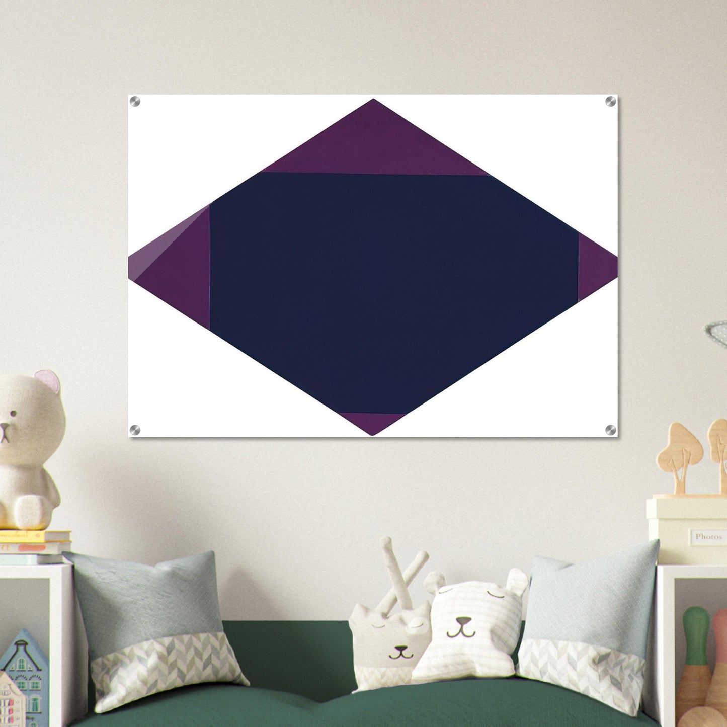 Blau-violettes horizontal-vertikal-quadrat - 1968 - Max Bill Acrylic Print - 70x100 cm / 28x40″ inches