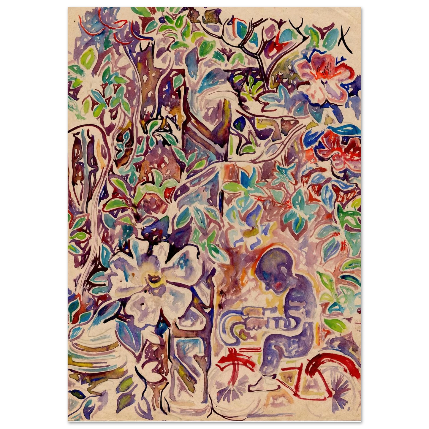 Walter Inglis Anderson - Walter Anderson Wall art - 30x40 cm / 12x16 inches - Premium Wooden Framed Poster With Fine Art Paper-canvas - Black frame