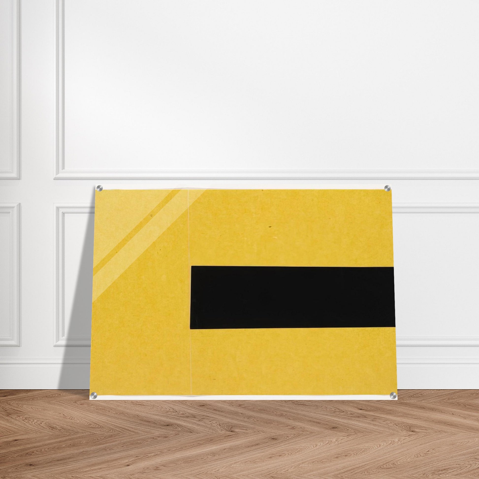 Black and Yellow from the series Line Form Color - Ellsworth Kelly Acrylic Print - 70x100 cm / 28x40″ inches