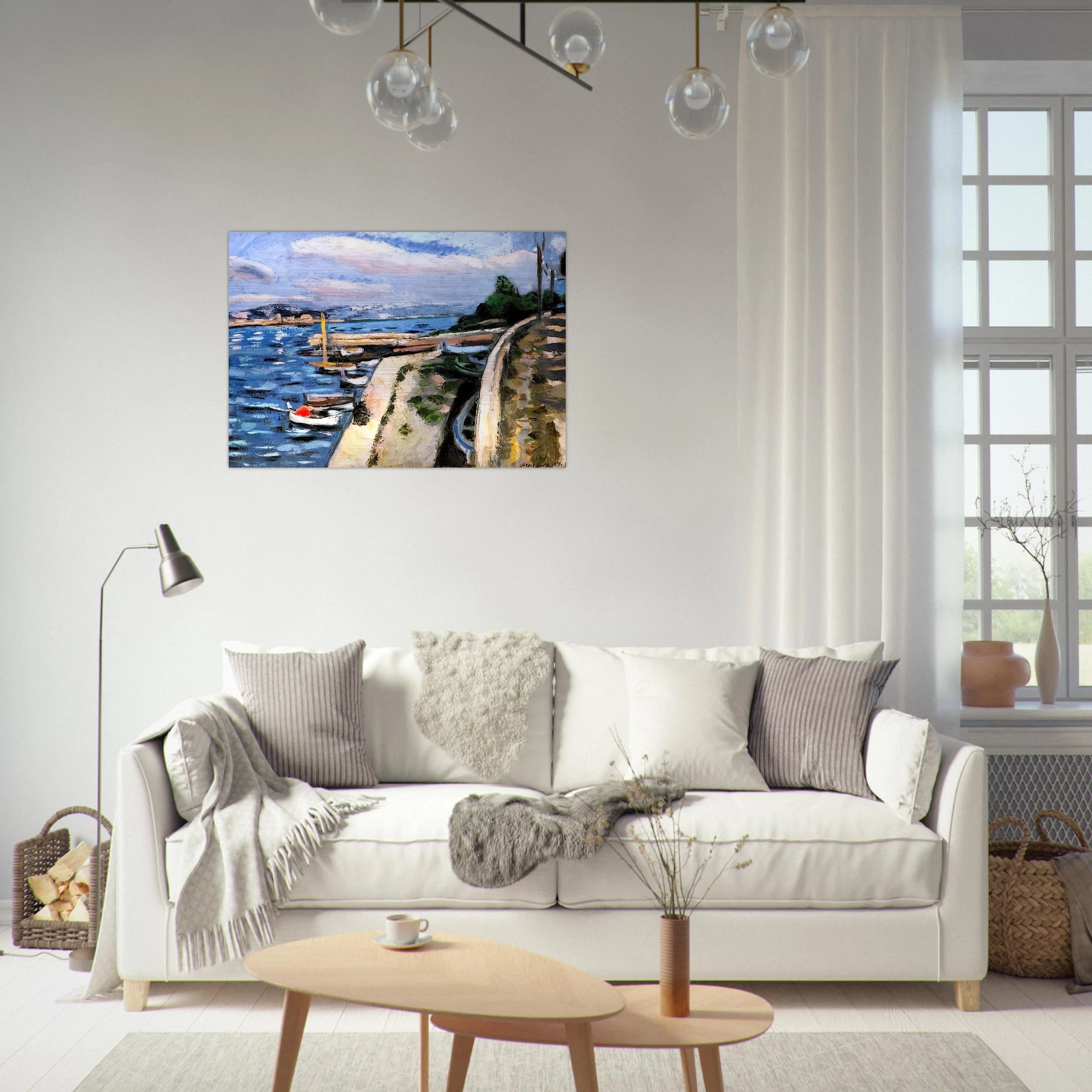 VIEW OF ANTIBES 1925 - Henri Matisse Brushed Aluminum Print - 70x100 cm / 28x40 inches | Henri Matisse Aluminum Print | Henri Matisse Prints
