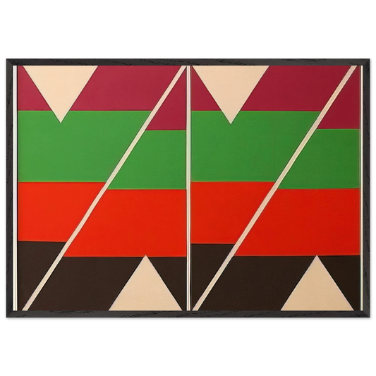 Scissors Jack - 1974 - Larry Zox 70x100 cm / 28x40 inches Framed Art Print – Black Wooden Frame