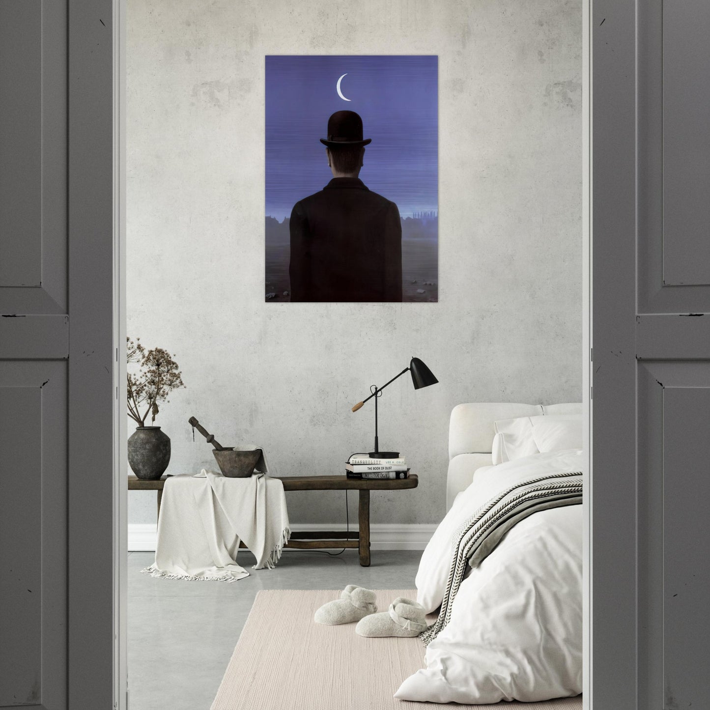 THE SCHOOLMASTER 1954 - Rene Magritte Brushed Aluminum Print - 70x100 cm / 28x40 inches | Rene Magritte Aluminum Print | Rene Magritte Prints