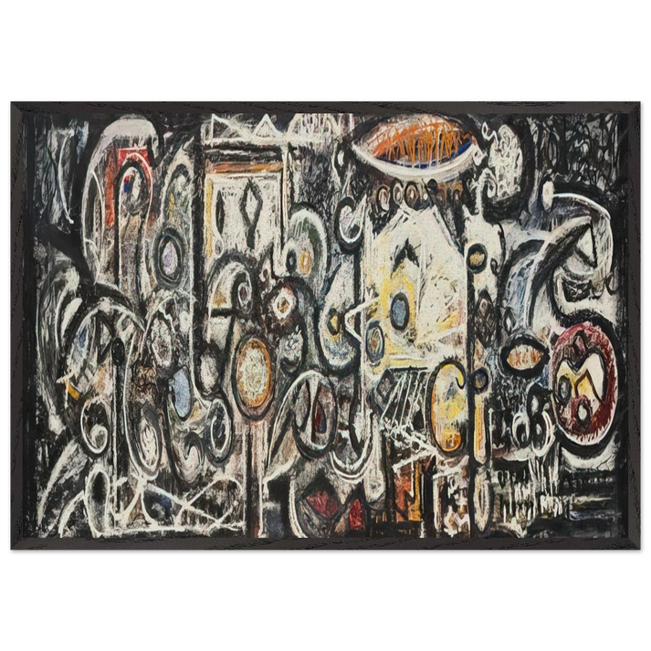 Fugue Number 2 - Richard Pousette-Dart 70x100 cm / 28x40 inches Framed Art Print – Black Wooden Frame
