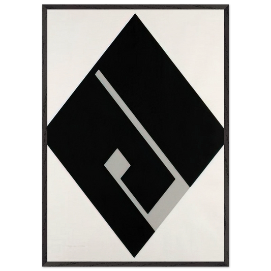 Untitled - 1984 N2 - Bruno Munari 70x100 cm / 28x40 inches Framed Art Print – Black Wooden Frame