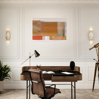 With Orange - Sam Gilliam Brushed Aluminum Print - 70x100 cm / 28x40 inches | Sam Gilliam Aluminum Print | Sam Gilliam Prints