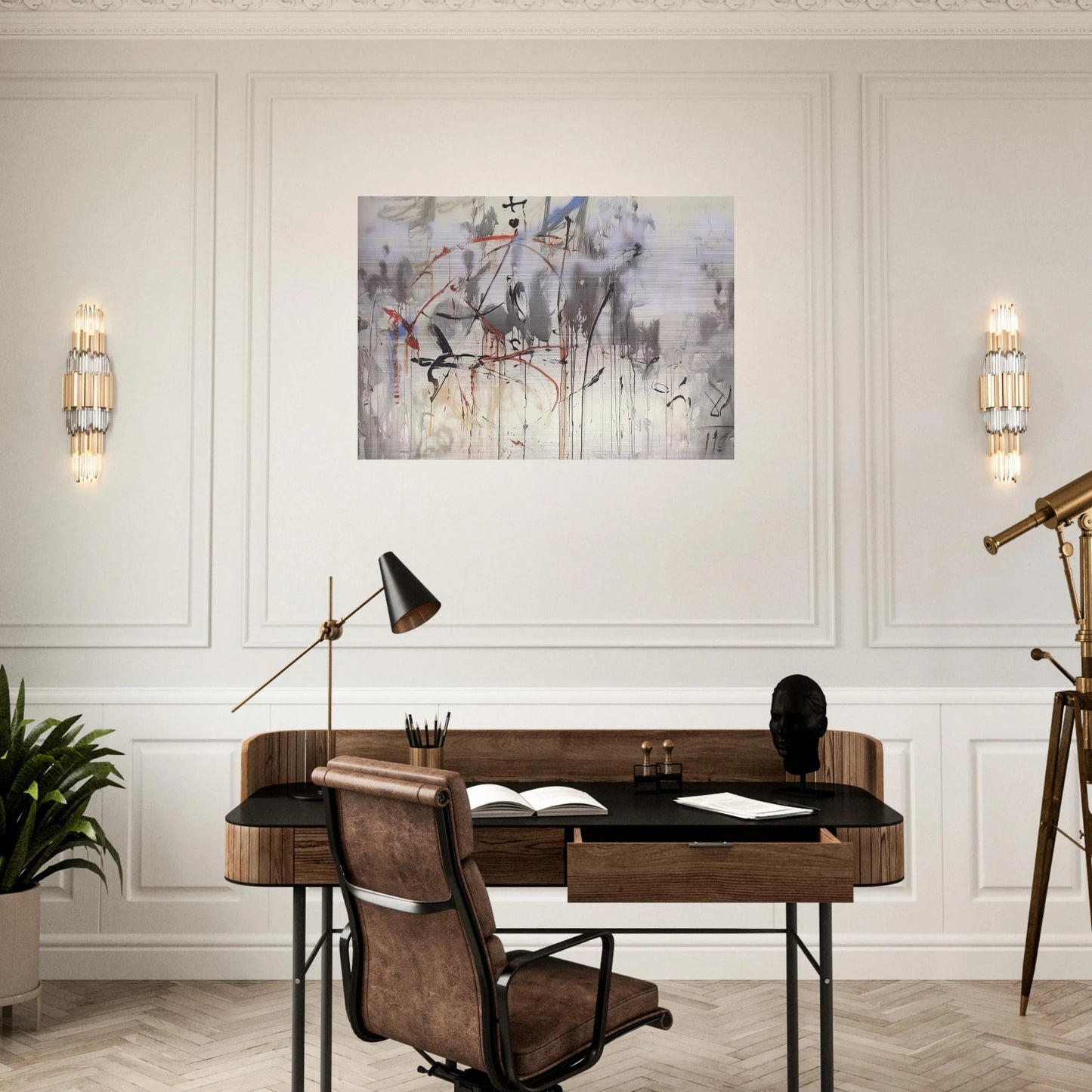 HOMAGE TO MEIRRONIER - Salvador Dali Brushed Aluminum Print - 70x100 cm / 28x40 inches | Salvador Dali Aluminum Print | Salvador Dali Prints