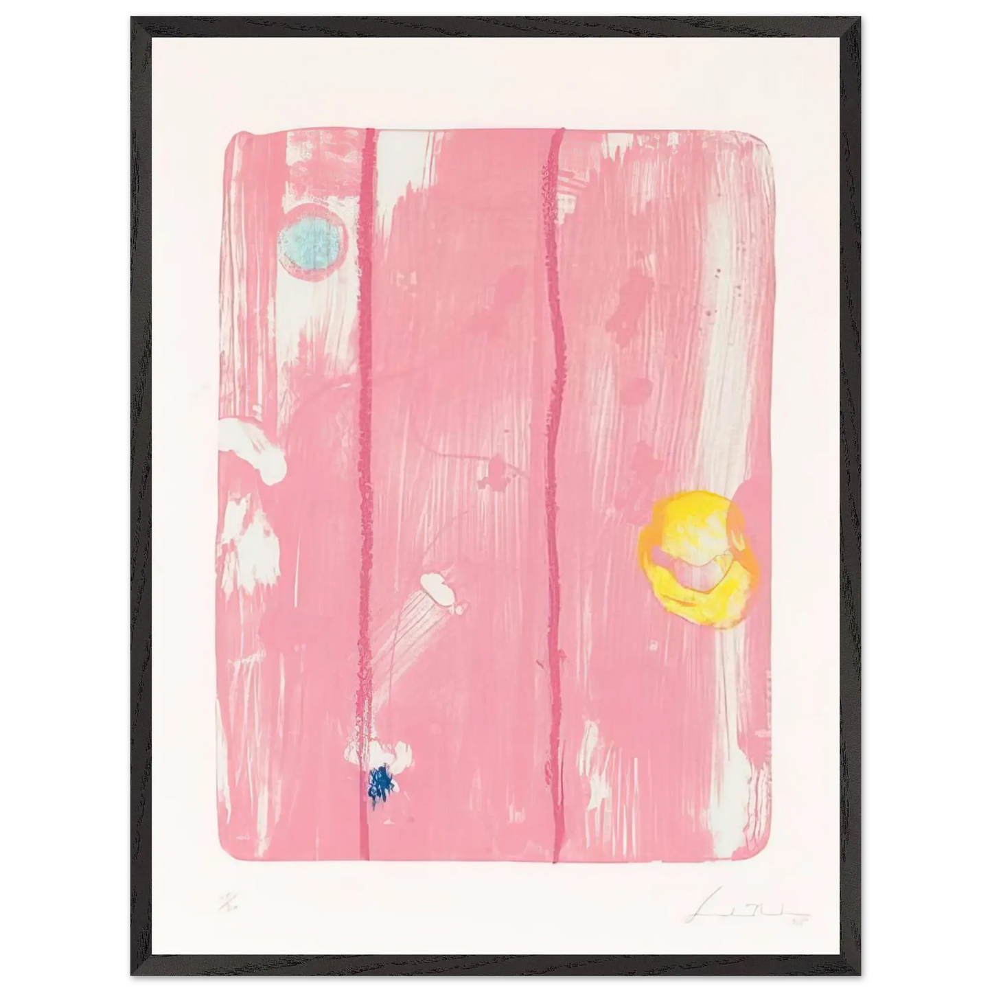 Helen Frankenthaler - Reflections VIII - 1995 Wall art - A2 (42 x 59.4  cm) - Premium Wooden Framed Poster With Fine Art Paper - Wood frame
